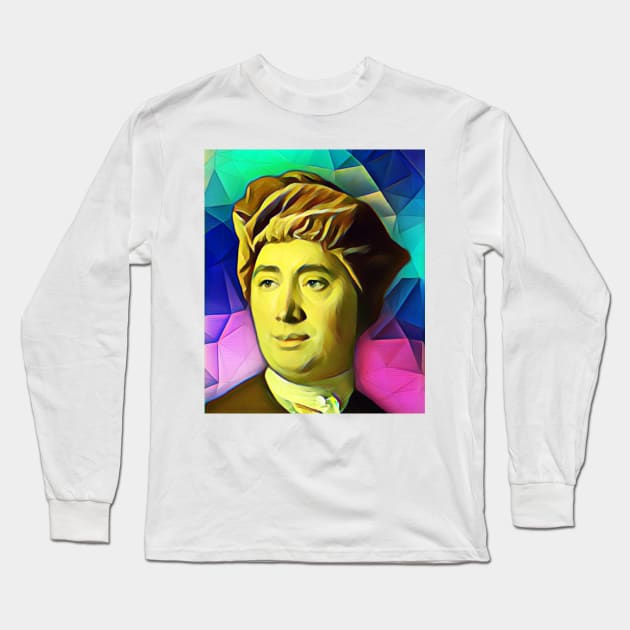 David Hume Colourful Portrait | David Hume Artwork 14 Long Sleeve T-Shirt by JustLit